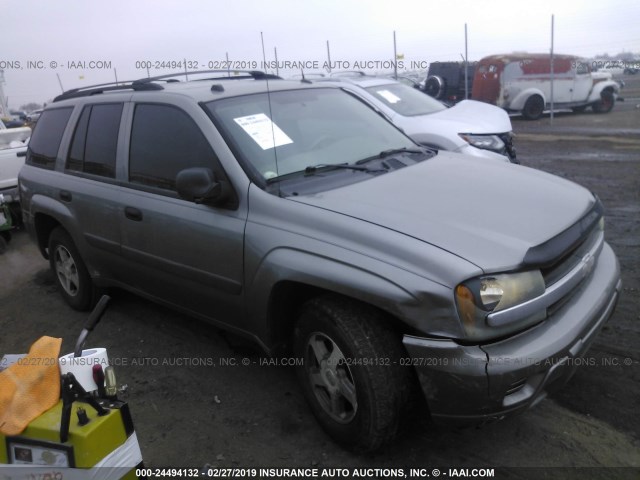 1GNDS13S252162021 - 2005 CHEVROLET TRAILBLAZER LS/LT SILVER photo 1