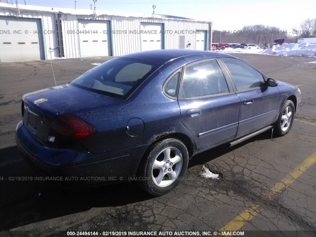 1FAFP55U61G221101 - 2001 FORD TAURUS SES BLUE photo 4