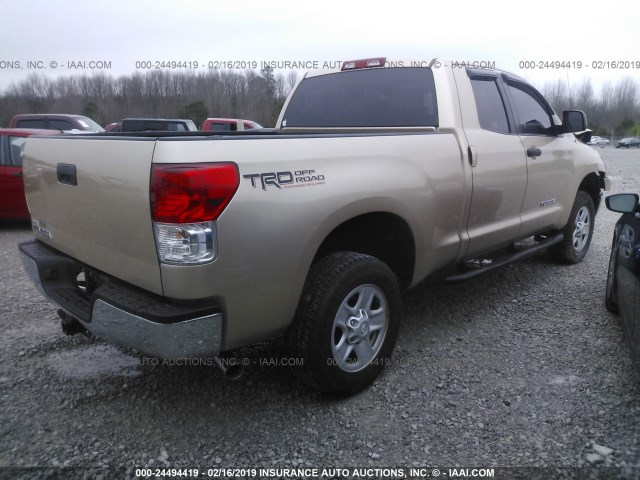 5TFRM5F1XAX013405 - 2010 TOYOTA TUNDRA DOUBLE CAB SR5 BEIGE photo 4