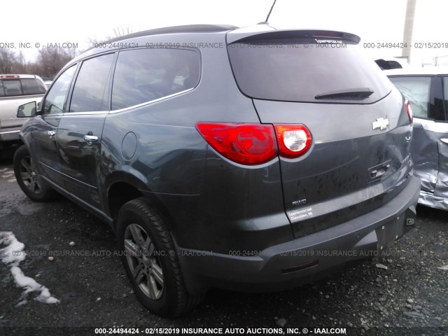 1GNKVGED3BJ143902 - 2011 CHEVROLET TRAVERSE LT GRAY photo 3