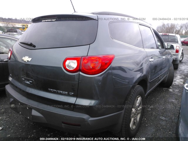 1GNKVGED3BJ143902 - 2011 CHEVROLET TRAVERSE LT GRAY photo 4