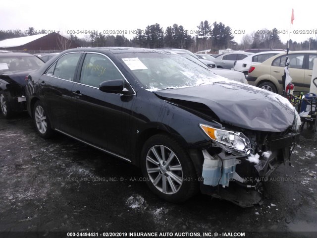 4T4BF1FK8CR238716 - 2012 TOYOTA CAMRY SE/LE/XLE BLACK photo 1