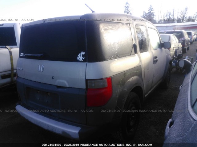 5J6YH17614L014984 - 2004 HONDA ELEMENT EX GRAY photo 4