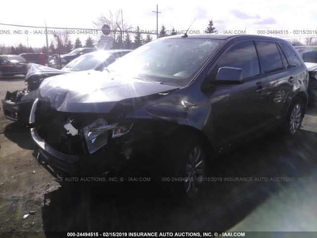 2FMDK3JCXABA16983 - 2010 FORD EDGE SEL GRAY photo 2