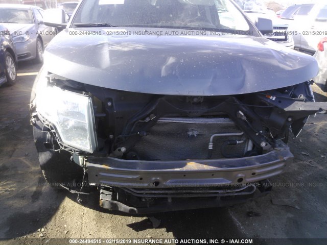 2FMDK3JCXABA16983 - 2010 FORD EDGE SEL GRAY photo 6