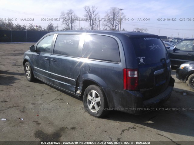 2D8HN54PX8R706632 - 2008 DODGE GRAND CARAVAN SXT Dark Blue photo 3