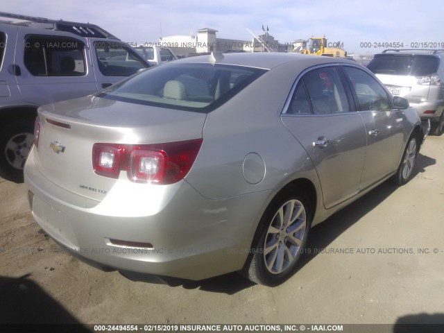 1G11H5SA2DF183865 - 2013 CHEVROLET MALIBU LTZ ოქროსფერი ფოტო 4