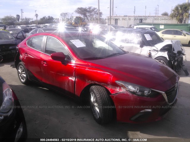 JM1BM1V73E1182304 - 2014 MAZDA 3 TOURING RED photo 1