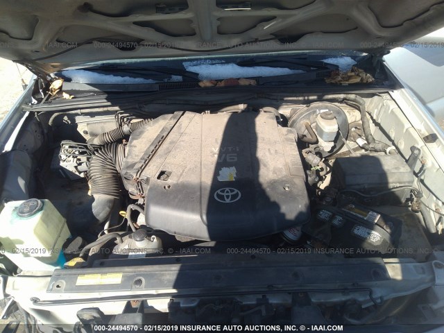 5TELU42N45Z125415 - 2005 TOYOTA TACOMA DOUBLE CAB 银色 照片 10