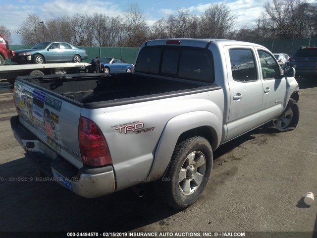 5TELU42N45Z125415 - 2005 TOYOTA TACOMA DOUBLE CAB 银色 照片 4
