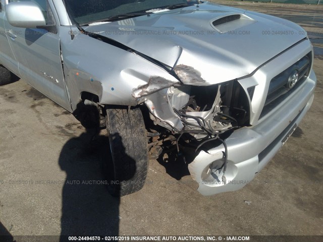 5TELU42N45Z125415 - 2005 TOYOTA TACOMA DOUBLE CAB 银色 照片 6