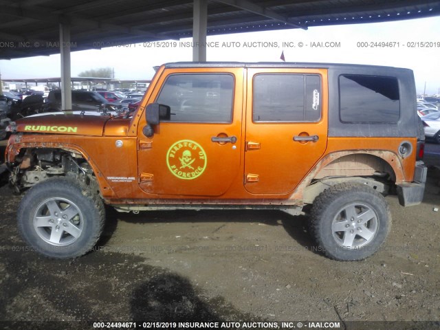 1J4BA6H19BL634120 - 2011 JEEP WRANGLER UNLIMITE RUBICON ORANGE photo 6