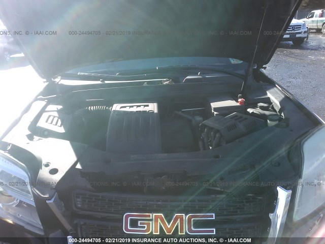 2CTALBEWXA6227312 - 2010 GMC TERRAIN SLE BLACK photo 10