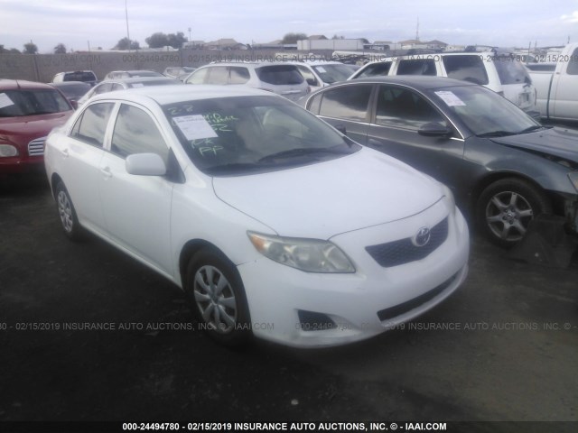 1NXBU40E59Z096452 - 2009 TOYOTA COROLLA S/LE/XLE WHITE photo 1