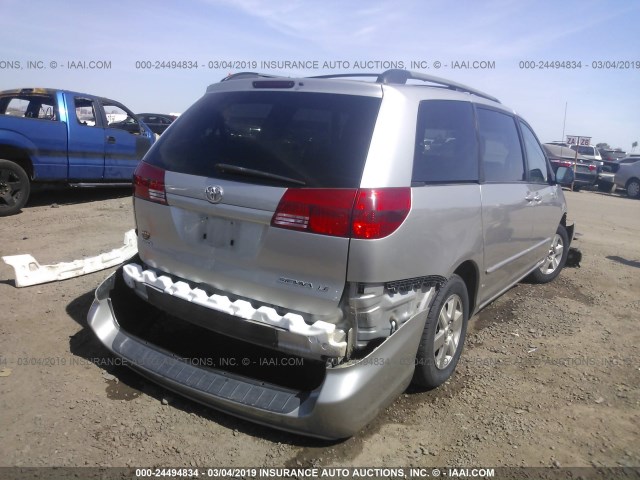 5TDZA23C44S071937 - 2004 TOYOTA SIENNA CE/LE SILVER photo 4