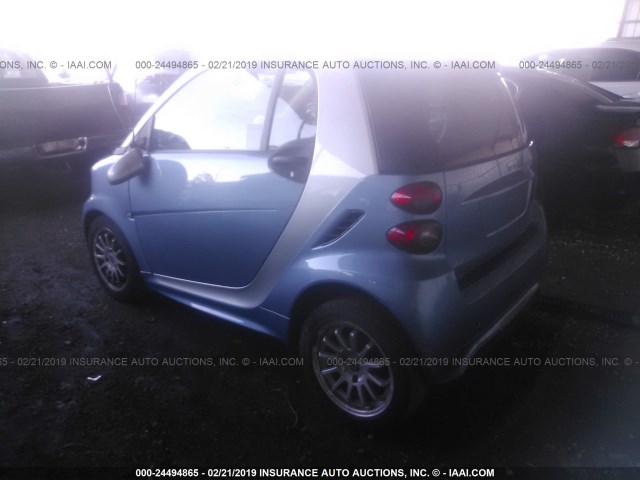 WMEEJ3BA9DK705840 - 2013 SMART FORTWO PURE/PASSION BLUE photo 3