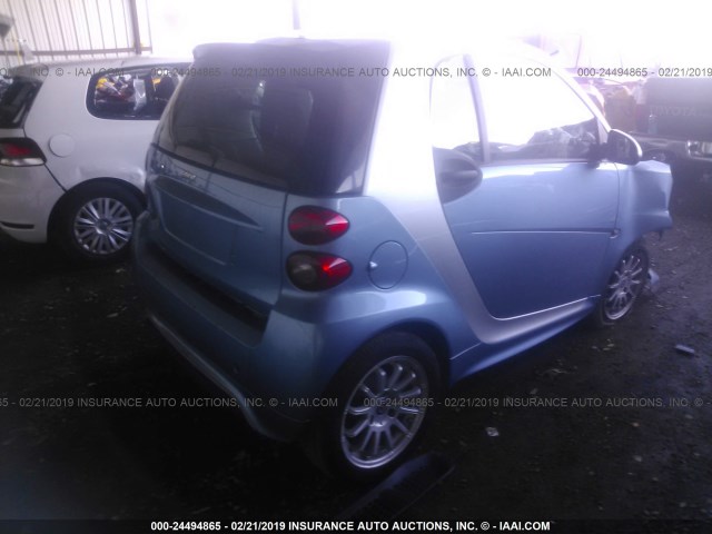 WMEEJ3BA9DK705840 - 2013 SMART FORTWO PURE/PASSION BLUE photo 4