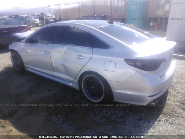 5NPE34AB8FH152768 - 2015 HYUNDAI SONATA SPORT/LIMITED SILVER photo 3