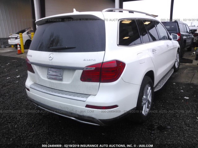 4JGDF6EE9FA477211 - 2015 MERCEDES-BENZ GL 450 4MATIC WHITE photo 4