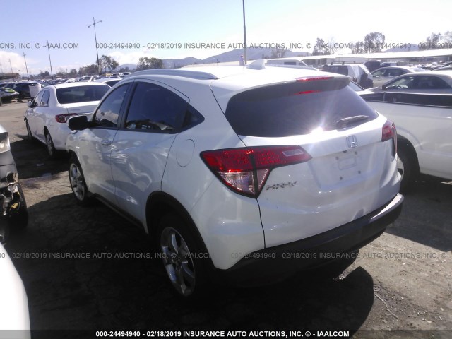 3CZRU5H71GM729734 - 2016 HONDA HR-V EXL WHITE photo 3