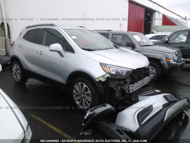 KL4CJASB8HB076896 - 2017 BUICK ENCORE PREFERRED SILVER photo 1