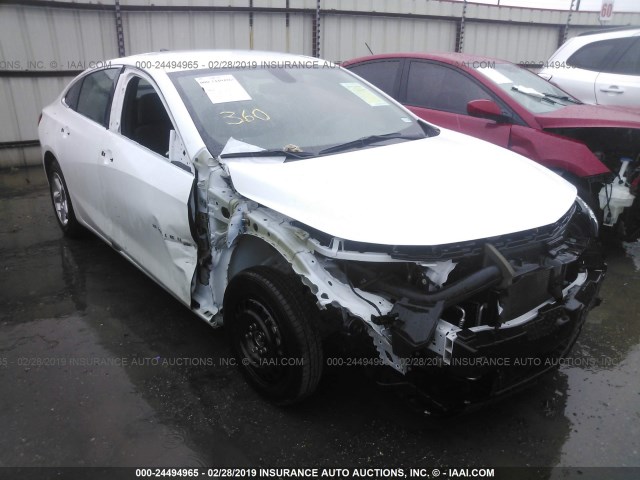 1G1ZB5ST5JF279846 - 2018 CHEVROLET MALIBU LS WHITE photo 1