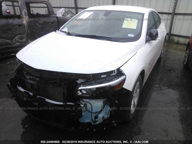 1G1ZB5ST5JF279846 - 2018 CHEVROLET MALIBU LS WHITE photo 2