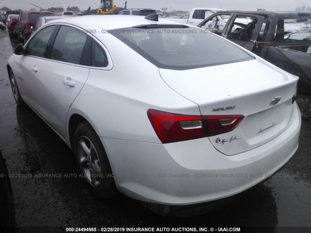 1G1ZB5ST5JF279846 - 2018 CHEVROLET MALIBU LS WHITE photo 3