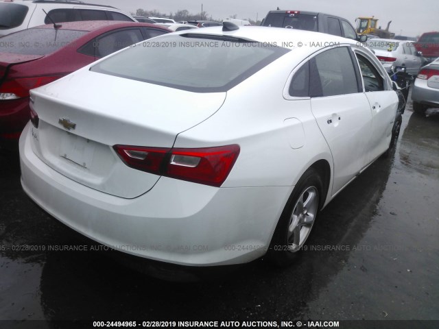 1G1ZB5ST5JF279846 - 2018 CHEVROLET MALIBU LS WHITE photo 4