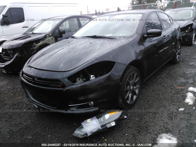 1C3CDFBB5FD279194 - 2015 DODGE DART SXT BLACK photo 2