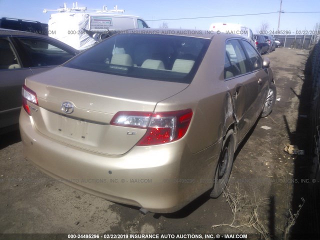 4T1BF1FK3CU586482 - 2012 TOYOTA CAMRY SE/LE/XLE 金色 照片 4