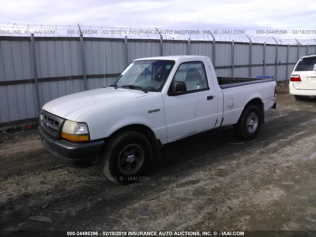 1FTYR10C8WUA19017 - 1998 FORD RANGER WHITE photo 2