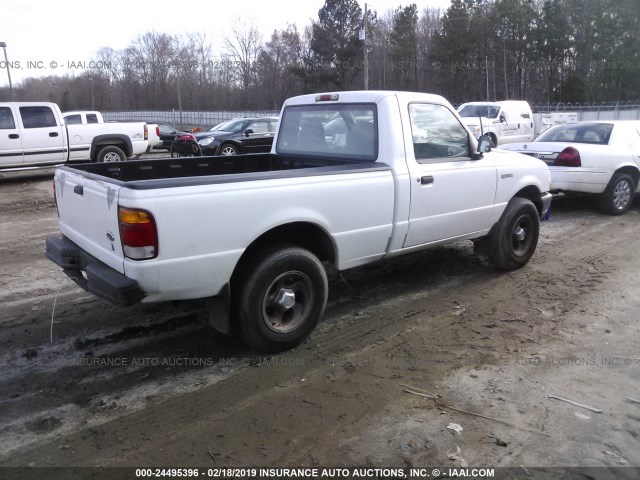 1FTYR10C8WUA19017 - 1998 FORD RANGER WHITE photo 4