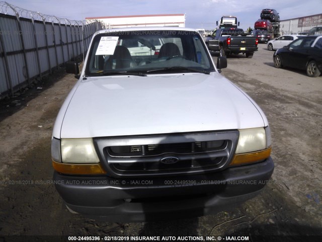 1FTYR10C8WUA19017 - 1998 FORD RANGER WHITE photo 6