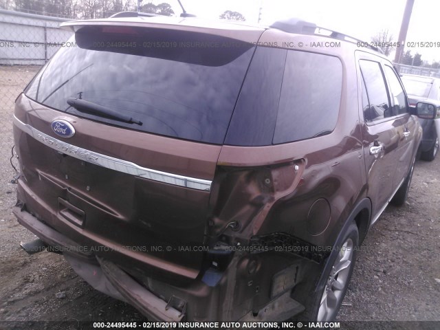 1FMHK7D88BGA50852 - 2011 FORD EXPLORER XLT BROWN photo 4