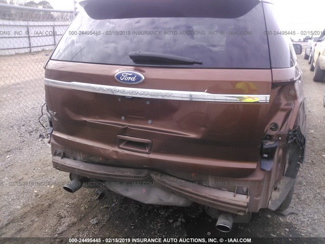 1FMHK7D88BGA50852 - 2011 FORD EXPLORER XLT BROWN photo 6