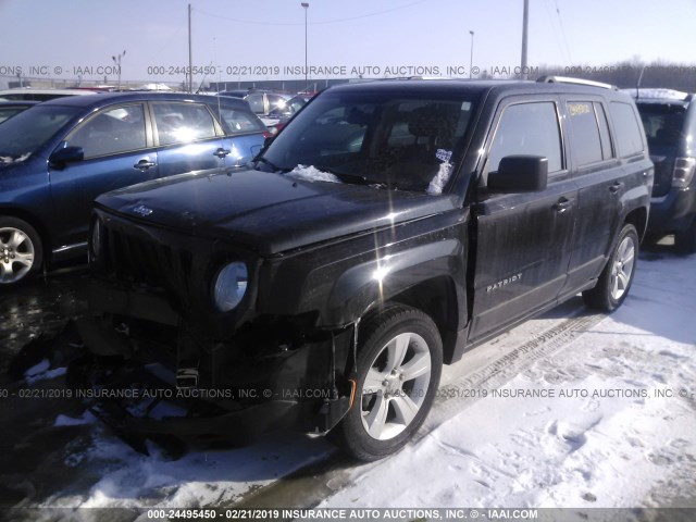 1J4NT4GB1BD226789 - 2011 JEEP PATRIOT LATITUDE BLACK photo 2