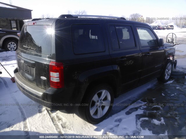 1J4NT4GB1BD226789 - 2011 JEEP PATRIOT LATITUDE BLACK photo 4