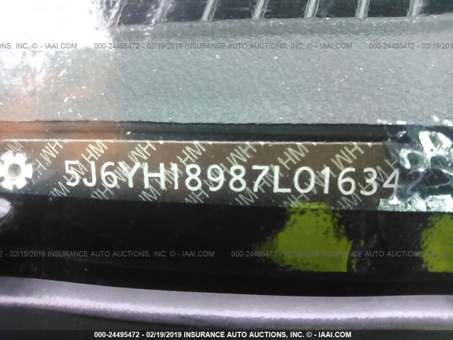 5J6YH18987L016342 - 2007 HONDA ELEMENT SC SILVER photo 9