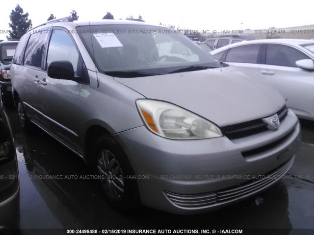 5TDZA23C15S255220 - 2005 TOYOTA SIENNA CE/LE SILVER photo 1