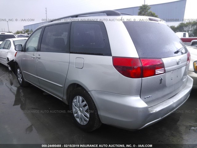 5TDZA23C15S255220 - 2005 TOYOTA SIENNA CE/LE SILVER photo 3