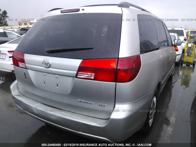 5TDZA23C15S255220 - 2005 TOYOTA SIENNA CE/LE SILVER photo 4