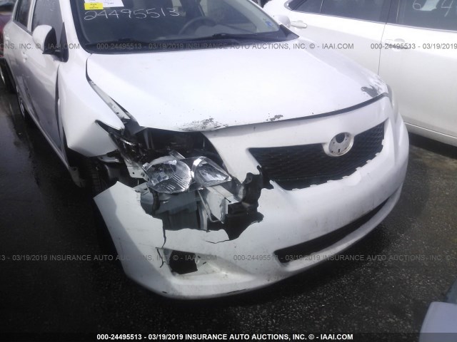 1NXBU4EE4AZ329072 - 2010 TOYOTA COROLLA S/LE/XLE WHITE photo 6