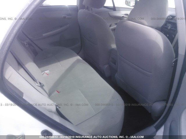 1NXBU4EE4AZ329072 - 2010 TOYOTA COROLLA S/LE/XLE WHITE photo 8