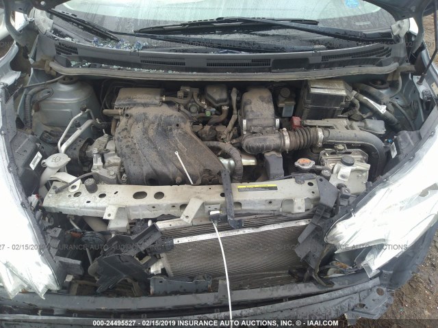 3N1CE2CP7FL436152 - 2015 NISSAN VERSA NOTE S/S PLUS/SV/SL/SR GRAY photo 10