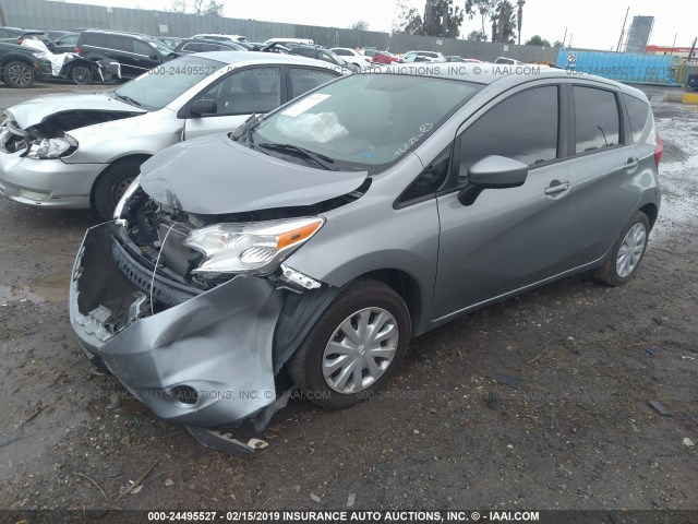 3N1CE2CP7FL436152 - 2015 NISSAN VERSA NOTE S/S PLUS/SV/SL/SR GRAY photo 2