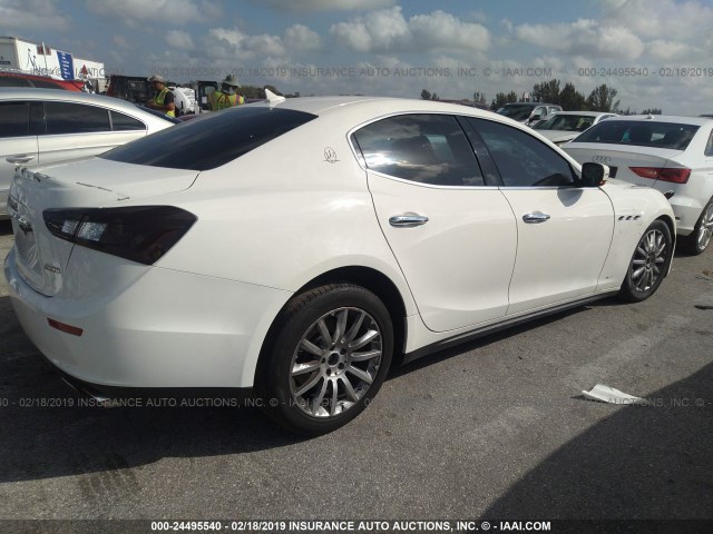 ZAM57XSA8E1086462 - 2014 MASERATI GHIBLI WHITE photo 4