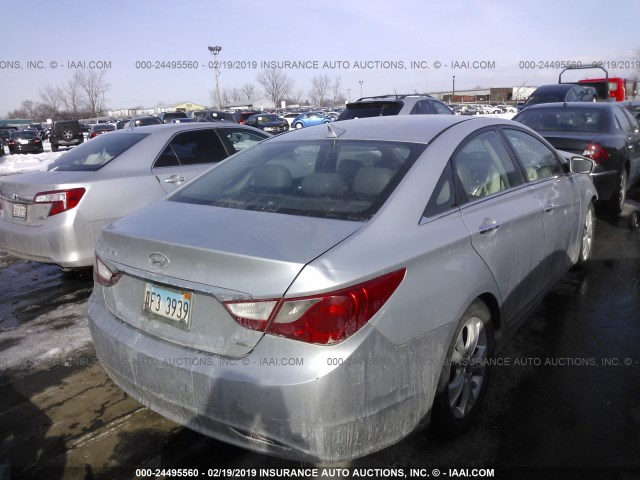 5NPEC4AC8BH004994 - 2011 HYUNDAI SONATA SE/LIMITED SILVER photo 4