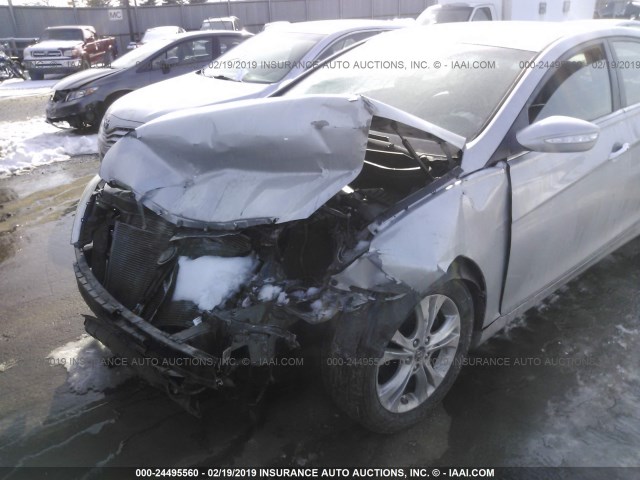 5NPEC4AC8BH004994 - 2011 HYUNDAI SONATA SE/LIMITED SILVER photo 6