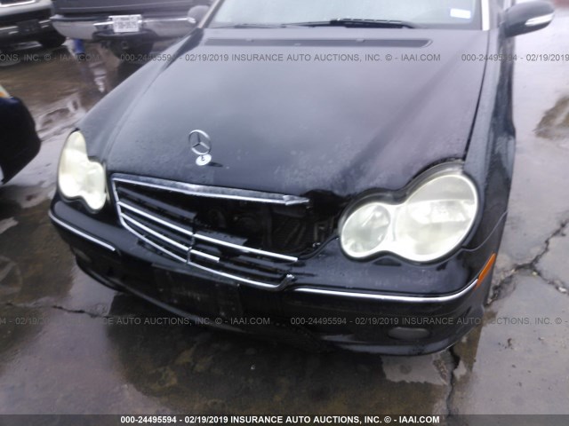 WDBRF52HX6A917728 - 2006 MERCEDES-BENZ C GENERATION 2006 230 BLACK photo 6